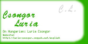 csongor luria business card